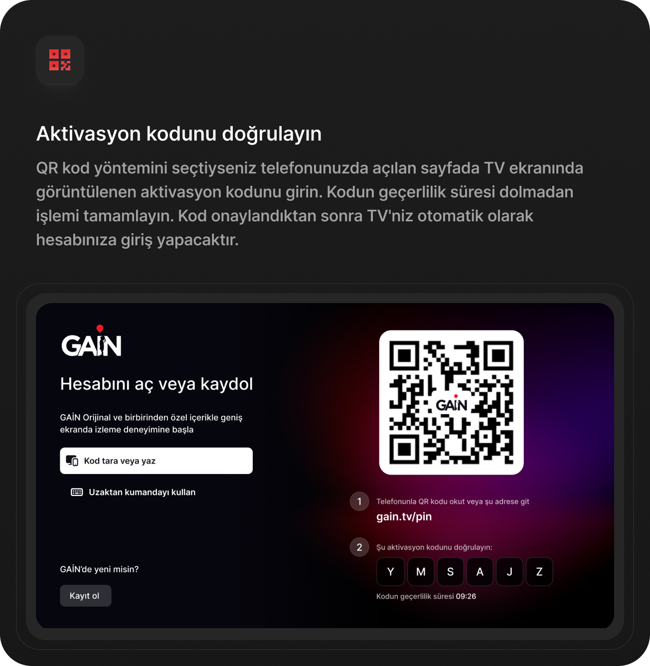 Smart TV girişi adım 3